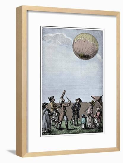 Ascension of a Montgolfier balloon, late 18th century, (1910)-Unknown-Framed Giclee Print