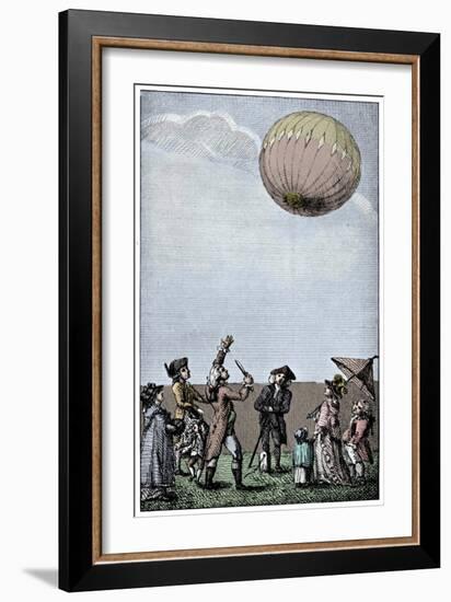 Ascension of a Montgolfier balloon, late 18th century, (1910)-Unknown-Framed Giclee Print