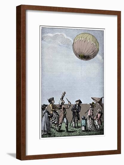 Ascension of a Montgolfier balloon, late 18th century, (1910)-Unknown-Framed Giclee Print