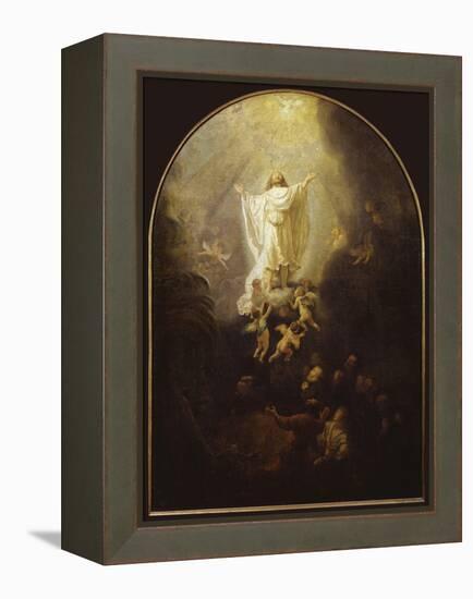 Ascension of Christ-Rembrandt van Rijn-Framed Premier Image Canvas