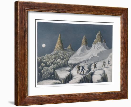 Ascent Mont Blanc-null-Framed Art Print