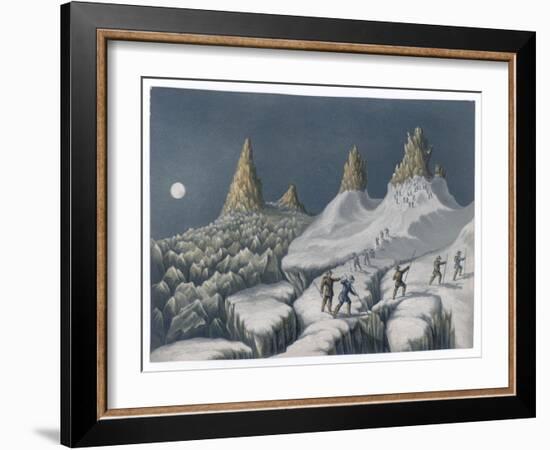 Ascent Mont Blanc-null-Framed Art Print