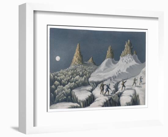 Ascent Mont Blanc-null-Framed Art Print