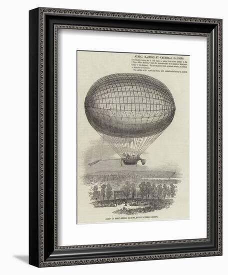 Ascent of Bell's Aerial Machine, from Vauxhall Gardens-null-Framed Giclee Print