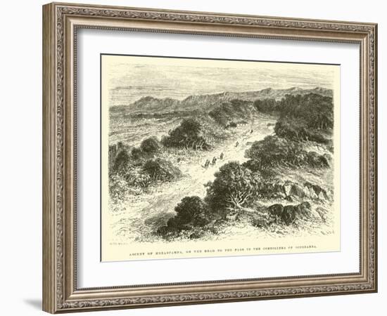 Ascent of Habaspampa, on the Road to the Pass in the Cordillera of Occobamba-Édouard Riou-Framed Giclee Print