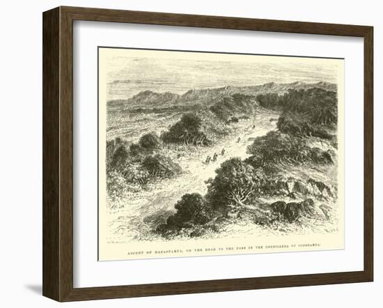 Ascent of Habaspampa, on the Road to the Pass in the Cordillera of Occobamba-Édouard Riou-Framed Giclee Print