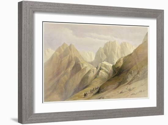 Ascent of the Lower Range of Sinai, February 18th 1839, Plate 114-David Roberts-Framed Giclee Print