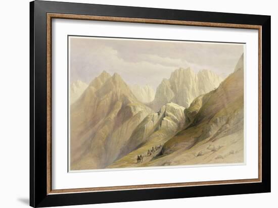 Ascent of the Lower Range of Sinai, February 18th 1839, Plate 114-David Roberts-Framed Giclee Print