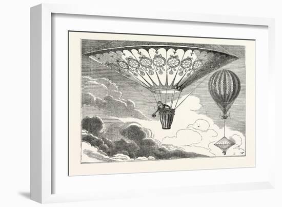 Ascent of the Vauxhall Balloon and Mr. Cocking's Parachute-null-Framed Giclee Print