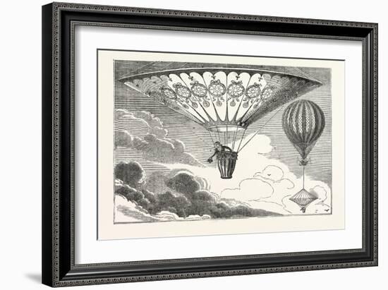 Ascent of the Vauxhall Balloon and Mr. Cocking's Parachute-null-Framed Giclee Print