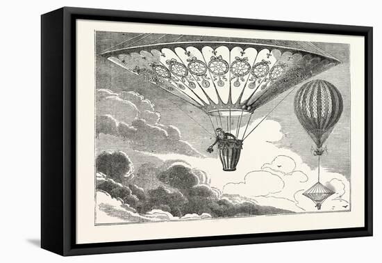 Ascent of the Vauxhall Balloon and Mr. Cocking's Parachute-null-Framed Premier Image Canvas