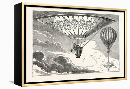 Ascent of the Vauxhall Balloon and Mr. Cocking's Parachute-null-Framed Premier Image Canvas