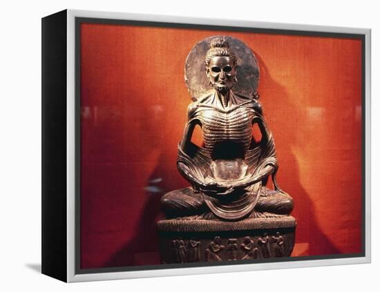Ascetic Buddha, Gandhara Art, Pakistani Civilization-null-Framed Premier Image Canvas