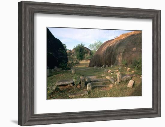 Ascetic rock-shelters for Buddhist monks in Anuradaphura, 2nd century BC. Artist: Unknown-Unknown-Framed Photographic Print