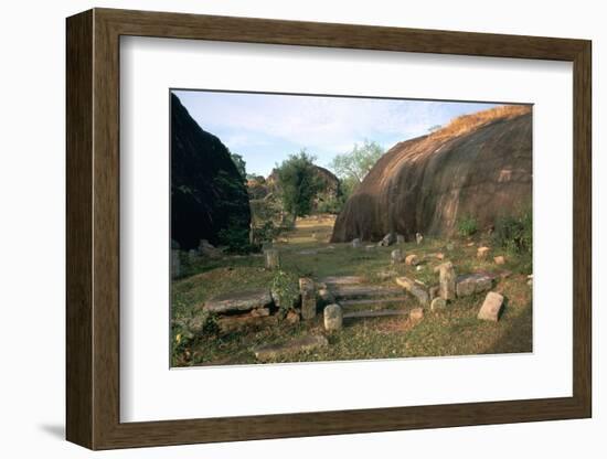 Ascetic rock-shelters for Buddhist monks in Anuradaphura, 2nd century BC. Artist: Unknown-Unknown-Framed Photographic Print