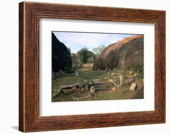 Ascetic rock-shelters for Buddhist monks in Anuradaphura, 2nd century BC. Artist: Unknown-Unknown-Framed Photographic Print