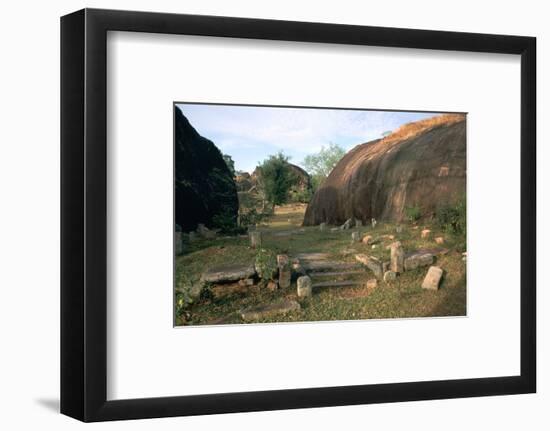 Ascetic rock-shelters for Buddhist monks in Anuradaphura, 2nd century BC. Artist: Unknown-Unknown-Framed Photographic Print