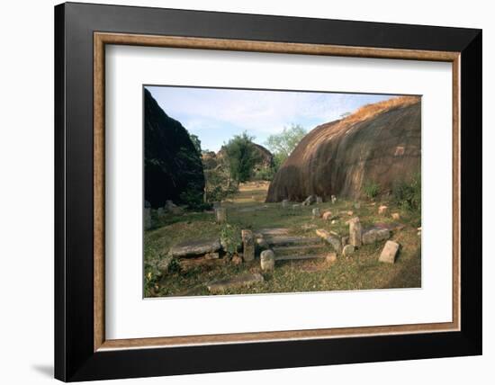 Ascetic rock-shelters for Buddhist monks in Anuradaphura, 2nd century BC. Artist: Unknown-Unknown-Framed Photographic Print