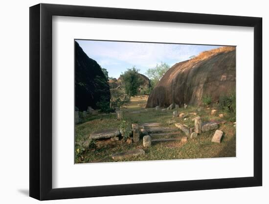 Ascetic rock-shelters for Buddhist monks in Anuradaphura, 2nd century BC. Artist: Unknown-Unknown-Framed Photographic Print