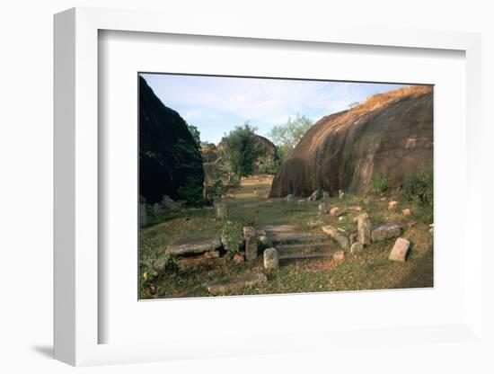 Ascetic rock-shelters for Buddhist monks in Anuradaphura, 2nd century BC. Artist: Unknown-Unknown-Framed Photographic Print
