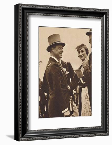 'Ascot, June, 1935 - King Edward, then Prince of Wales, with Mrs. Simpson', 1937-Unknown-Framed Photographic Print