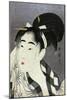 Ase O Fuku Onna (Woman Wiping Sweat)-Kitagawa Utamaro-Mounted Giclee Print