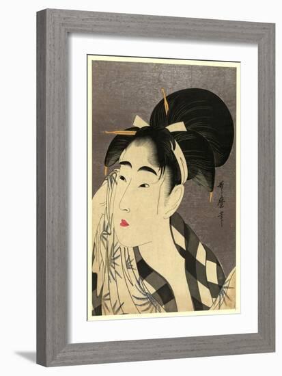 Ase O Fuku Onna-Kitagawa Utamaro-Framed Giclee Print