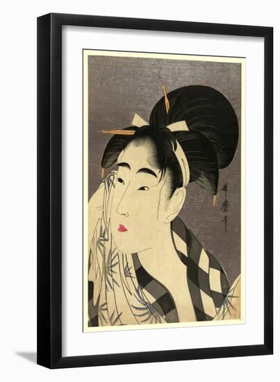 Ase O Fuku Onna-Kitagawa Utamaro-Framed Giclee Print