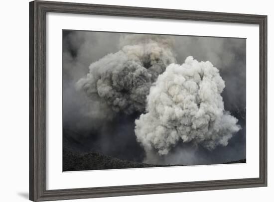 Ash Cloud from Eruption of Yasur Volcano, Tanna Island, Vanuatu, September 2008-Enrique Lopez-Tapia-Framed Photographic Print