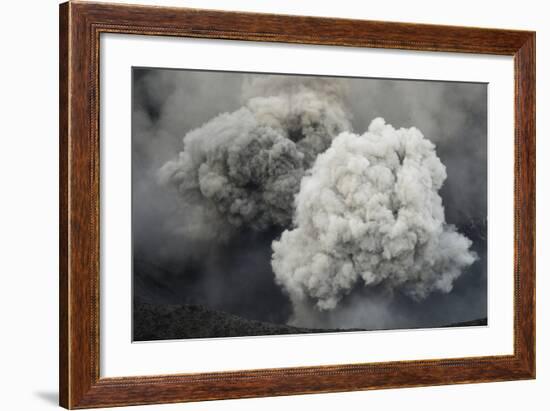 Ash Cloud from Eruption of Yasur Volcano, Tanna Island, Vanuatu, September 2008-Enrique Lopez-Tapia-Framed Photographic Print