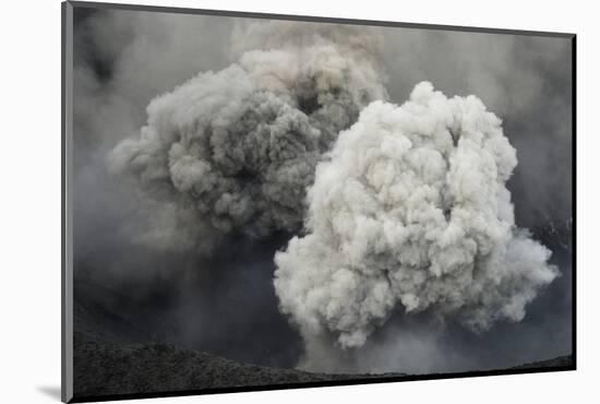 Ash Cloud from Eruption of Yasur Volcano, Tanna Island, Vanuatu, September 2008-Enrique Lopez-Tapia-Mounted Photographic Print