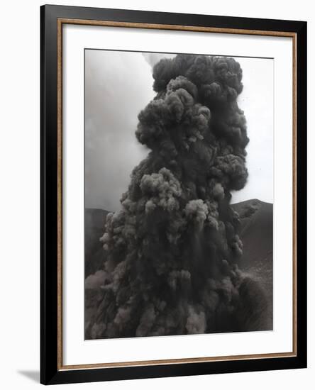 Ash Cloud Rising from Summit Craters, Yasur Volcano, Tanna Island, Vanuatu-Stocktrek Images-Framed Photographic Print