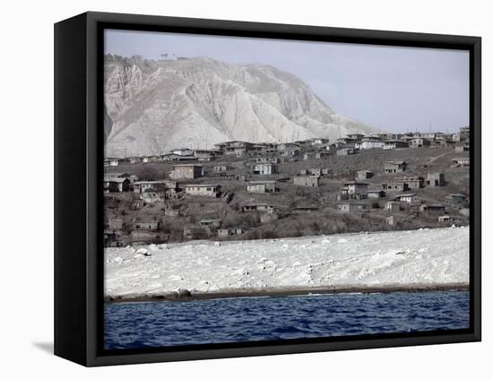 Ash-Covered Houses in Abandoned City of Plymouth, Soufriere Hills Volcano, Montserrat, Caribbean-Stocktrek Images-Framed Premier Image Canvas