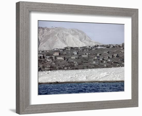 Ash-Covered Houses in Abandoned City of Plymouth, Soufriere Hills Volcano, Montserrat, Caribbean-Stocktrek Images-Framed Photographic Print