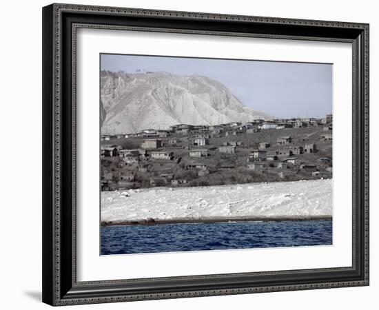 Ash-Covered Houses in Abandoned City of Plymouth, Soufriere Hills Volcano, Montserrat, Caribbean-Stocktrek Images-Framed Photographic Print