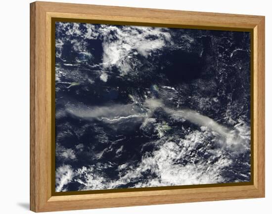 Ash Plume from Soufriere Hills, Montserrat-Stocktrek Images-Framed Premier Image Canvas