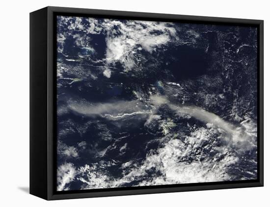 Ash Plume from Soufriere Hills, Montserrat-Stocktrek Images-Framed Premier Image Canvas