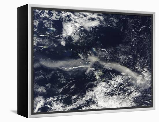 Ash Plume from Soufriere Hills, Montserrat-Stocktrek Images-Framed Premier Image Canvas