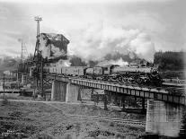 A Great Northern Railway Train on the G.N.R. Bridge across the Lake Washington Ship Canal in Ballar-Ashael Curtis-Giclee Print