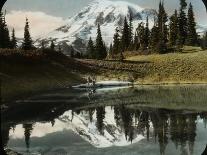 Mount Rainier and One of the Reflection Lakes, 1917-Ashael Curtis-Giclee Print