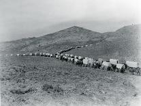 Wagon Train - Oregon Trail Wagon Train Reenactment, 1935-Ashael Curtis-Framed Giclee Print