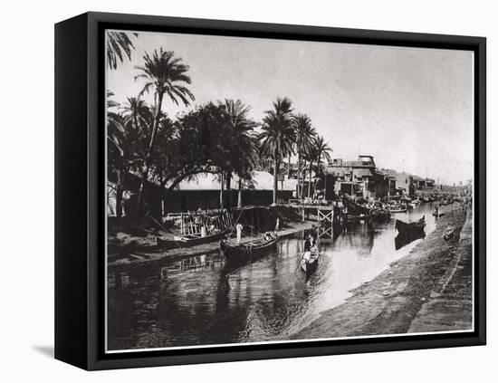 Ashar Creek Leading to the Shatt Al-Arab, Basra, Iraq, 1925-A Kerim-Framed Premier Image Canvas