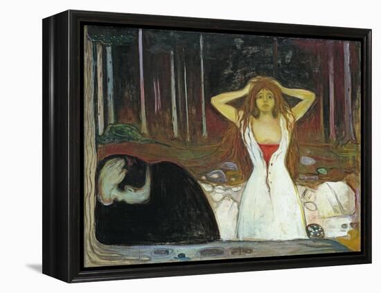 Ashes, 1895, by Edvard Munch, 1863-1944, Norwegian Expressionist painting,-Edvard Munch-Framed Stretched Canvas