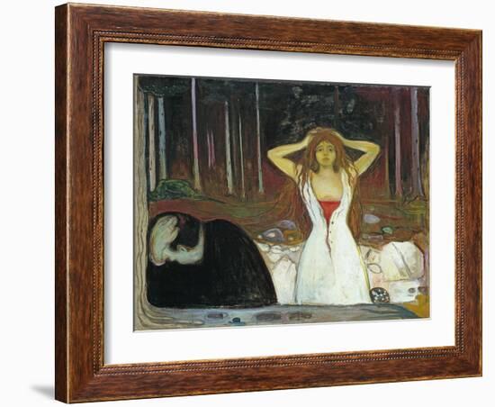 Ashes, 1895, by Edvard Munch, 1863-1944, Norwegian Expressionist painting,-Edvard Munch-Framed Art Print