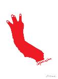 California Love (red on white)-Ashkahn-Framed Art Print