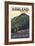 Ashland, Oregon - Hiker Scene-Lantern Press-Framed Premium Giclee Print