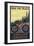 Ashland, Oregon - Ride the Trails-Lantern Press-Framed Art Print