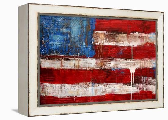 Ashley American Flag-Erin Ashley-Framed Stretched Canvas