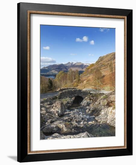 Ashness Bridge and Barrow Beck, Derwent Water and Skiddaw, Lake District Nat'l Park, England-Chris Hepburn-Framed Photographic Print