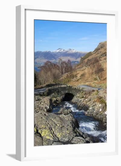 Ashness Bridge Overlooking Lake Derwentwater and Skiddaw, Keswick, Northern Lakes-James Emmerson-Framed Photographic Print